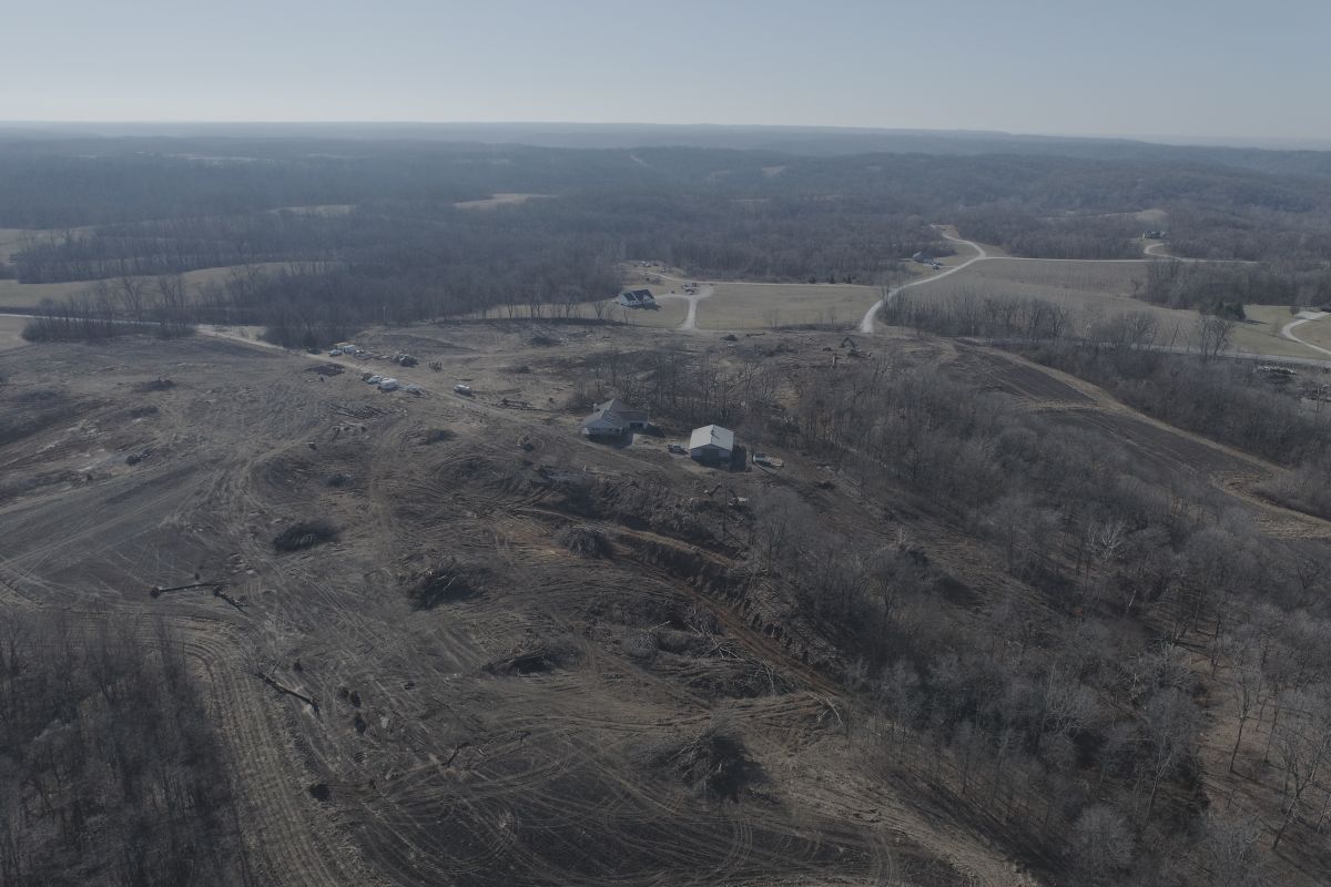 construction progress view of future plant site